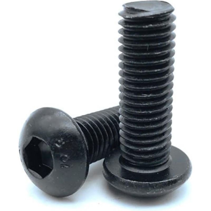 15/40/60 Stück M4 M5 Länge 5-60 Mm Schwarze Kohlenstoffstahl-innensechskant-rundkopfschrauben