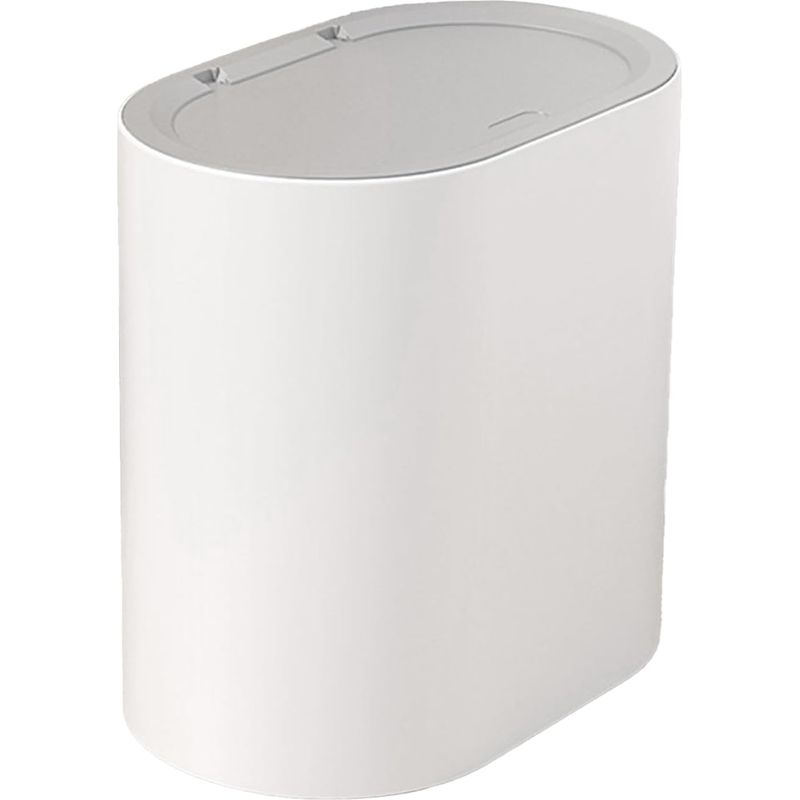 Badezimmer-abfalleimer Mit Per Knopfdruck Zu Öffnendem Deckel, Schlank, Modern