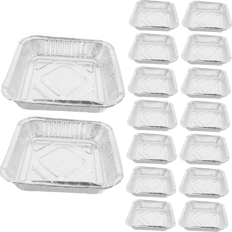 Einweg-backformen Aus Aluminium, Hitzebeständig, Quadratisch, Zum Backen Und Aufbewahren