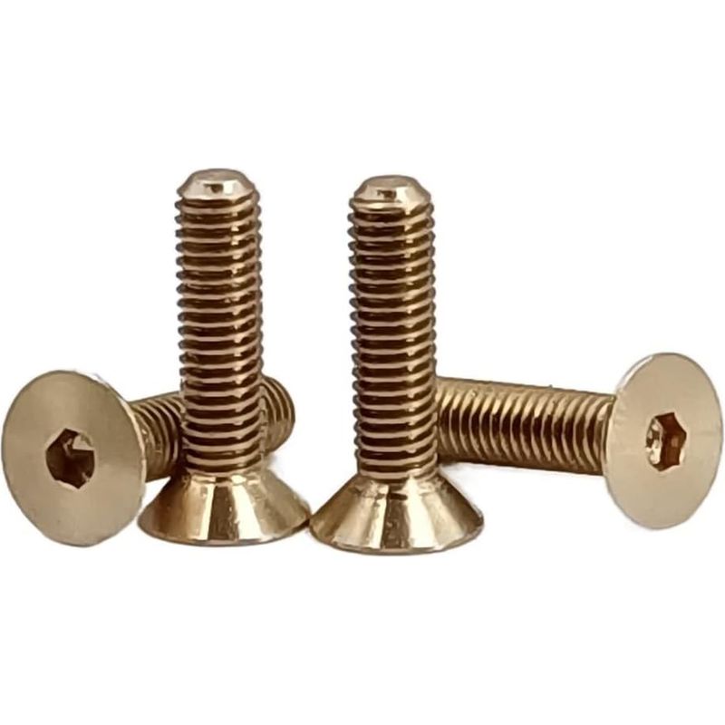 5/10 Stück M3 M4 M5 Länge 5-20 Mm Sechskant-senkkopfschrauben Aus Reinem Messing (5 (10