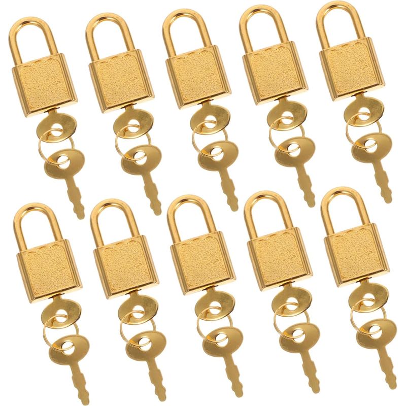 10 Mini-goldschlösser Mit Schlüssel Und Kleinen Vintage-verschlüssen