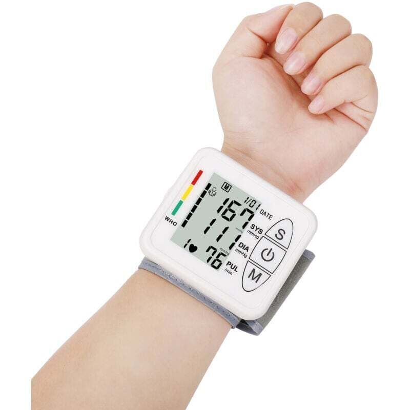 Elektronisches Blutdruckmessgerät Fürs Handgelenk Mit Arrhythmieerkennung, Großem Hintergrundbeleuchtetem Lcd-bildschirm, Sprachführung, Dual-user-funktion, 2 X 99 Speicherplätze