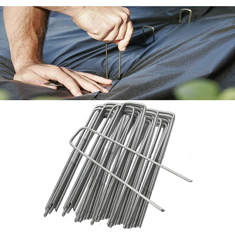 20-teiliges Set Stahl-erdanker (150 X 40 X 3 Mm) Für Garten, Mulch Und Kunstrasen