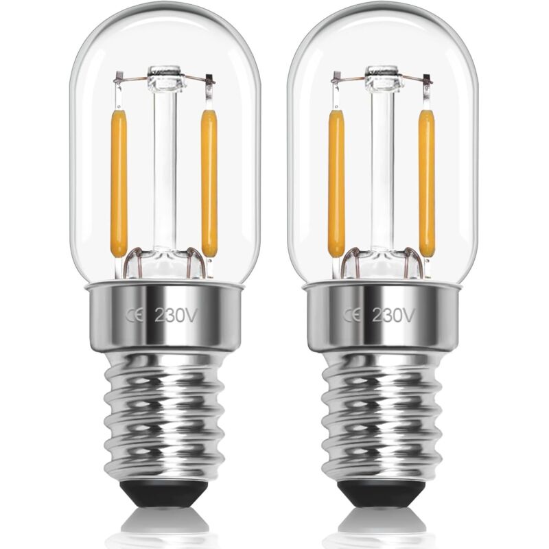 E14 1w 230v Led-kühlschranklampe, T22 E14 Led-kühlschranklampe, Kaltweiß 6000k, Entspricht Einer 10-15w Halogenlampe, Kleine E14 Led Für Kühlschrank, Salzkristalllampe, Kindernachtlicht, 2er-pack