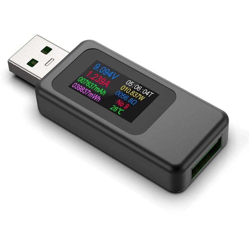 Usb-spannungsmesser, 4–30 V, 0–6,5 A, Usb-elektroprüfer, Digitalmultimeter, Strommesser, Wattmeter, Voltmeter, Amperemeter, Kondensator- Und Ladegeräteprüfer