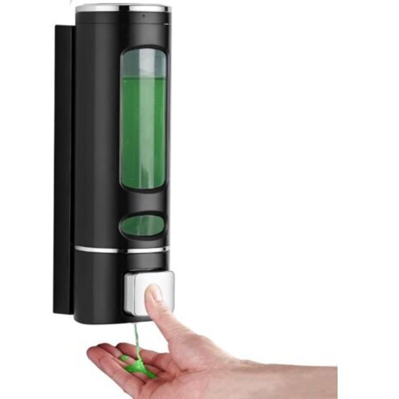 Wandseifenspender – 400 Ml – Shampoo- Und Spülungsspender Für Bad Und Küche – Schwarz