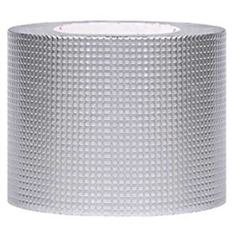 Klebeband – Extrem Haftendes Und Strapazierfähiges, Wasserdichtes Klebeband – Wirksamer Dichtring – Abmessungen: 5 Cm X 10 M – Silberfarben – Selbstklebend