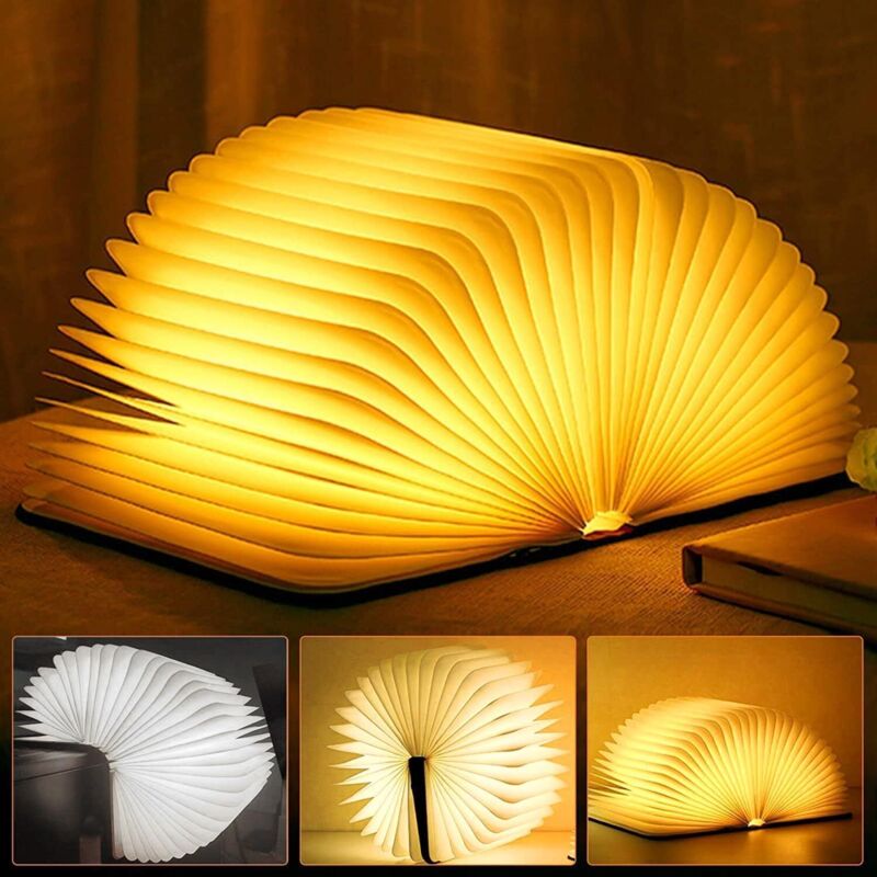 Faltbare Led-leselampe, Usb-aufladbare Schreibtischlampe, Warmweißes Umgebungslicht, Nachttischlampe Für Kinder, Freundin, Geschenk, Heimdekoration (12 X 9 X 2,5 Cm)