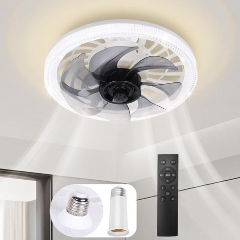 Leiser Deckenventilator Mit 4 Geschwindigkeitsstufen – Umkehrbare Luftstromrichtung – 3 Farbtemperaturen – Dimmbare Led-fernbedienung