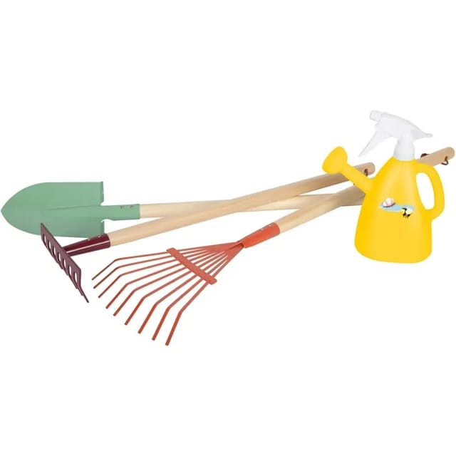 Small Foot - Garden Tool Set with Watering Can "Tiny Garden" 4pcs.