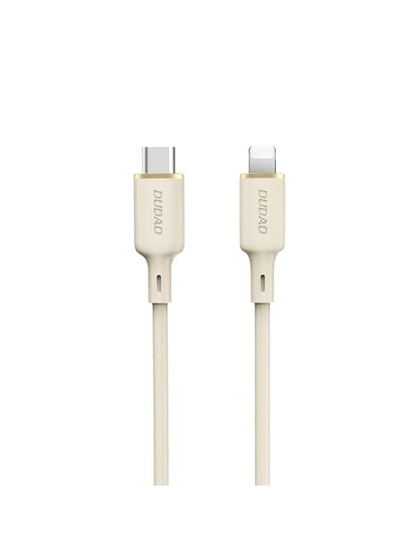 Dudao L7SCL USB-C - Lightning cable 30W 1m - beige