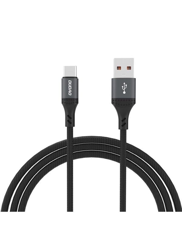 Dudao L3ST USB-A - USB-C 5A Cable 1.2m Braided - Black