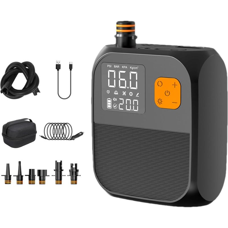Tragbare Pumpe Für Paddleboards, Elektrische Pumpe Für Luftmatratzen, Luftpumpe Für Paddleboards, Leise Tragbare Elektrische Pumpe