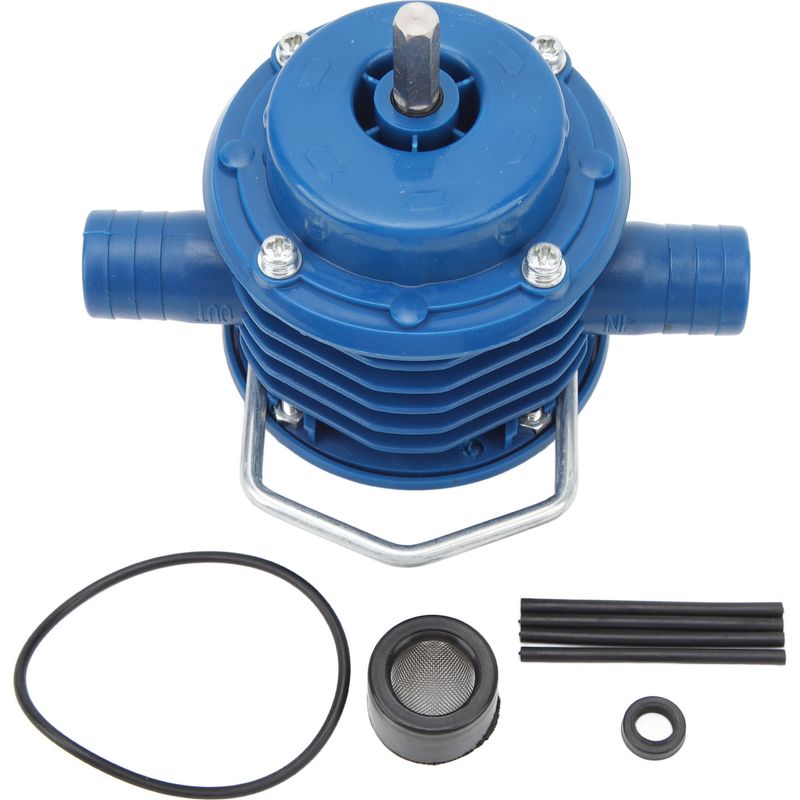 Hochleistungsfähige, Elektrische Mini-kreiselpumpe Mit Selbstansaugung Für Die Gartenbewässerung (390 G, Technischer Kunststoff) – 1 Pumpe + 7 Zubehörteile Inklusive – Teichentwässerung Und Mobile Bew