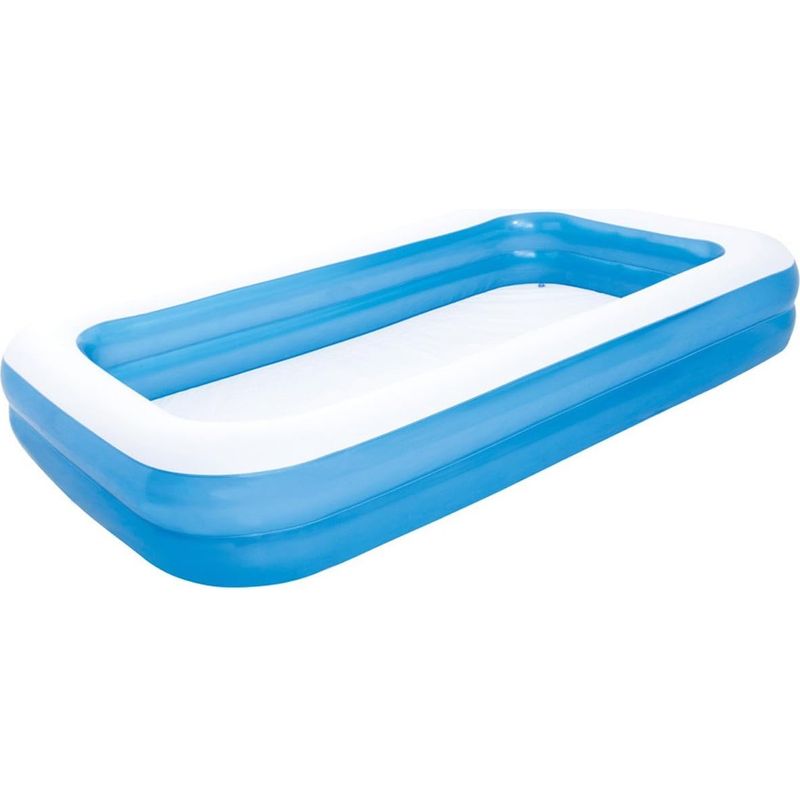 Aufblasbares Pvc-poolbecken Für Kinder Und Kleinkinder – 1,2 Meter Großes, Zweistöckiges, Blau-weißes Aufblasbares Poolbecken