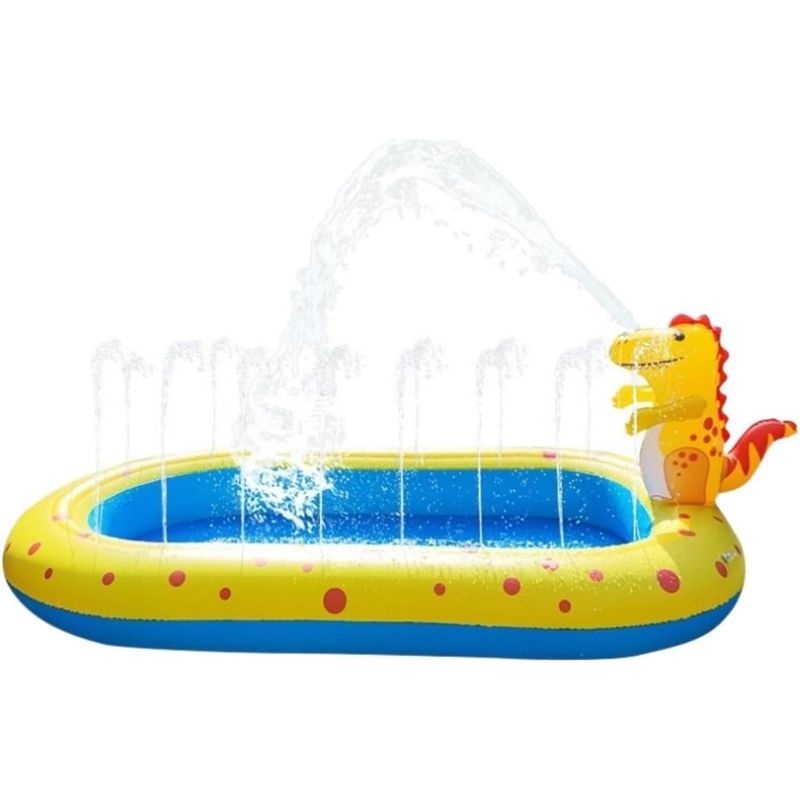 Aufblasbares Kinderbecken Mit Rutsche Und Basketballkorb – Inklusive Kissen Und Schwimmhilfe – 170 X 163 X 65 Cm