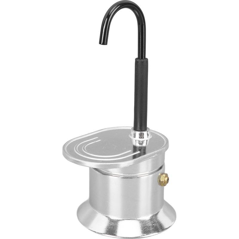 Italienische Moka-kanne Mit Ausguss, 1 Tasse, 50 Ml – Aluminiumlegierung Für Expresskaffee Über Dem Feuer – Kompakt Und Tragbar Für Reisen, Camping Und Partys (50 Ml, 1 Person)