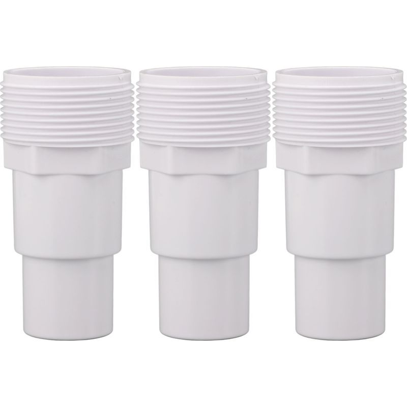 Kunststoff-poolschlauch-anschlussadapter - Kompatibel Mit Hayward Spx1091z7/spx1091z4 Filtersystemen - 3er-packung (außendurchmesser: 46 Mm, Innendurchmesser: 38 Mm)