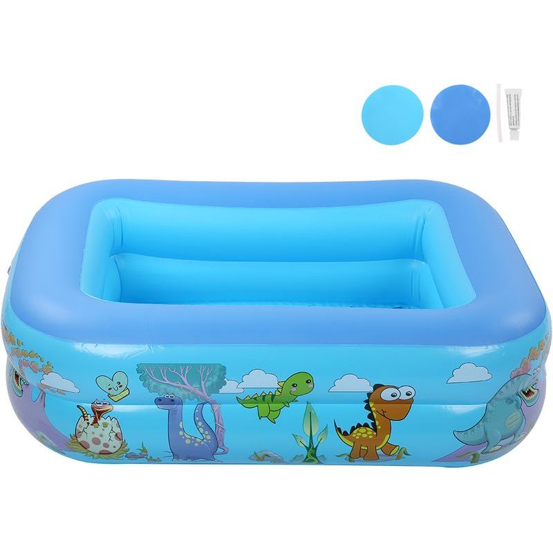 Aufblasbarer Pool Mit Großem Fassungsvermögen Und Integriertem Becken – Verstärktes Pvc 0,23 Mm, Abmessungen 120 X 90 X 36 Cm – Ideal Für Babys, Kinder Und Erwachsene Zu Hause Oder Im Freien (1 Pool +