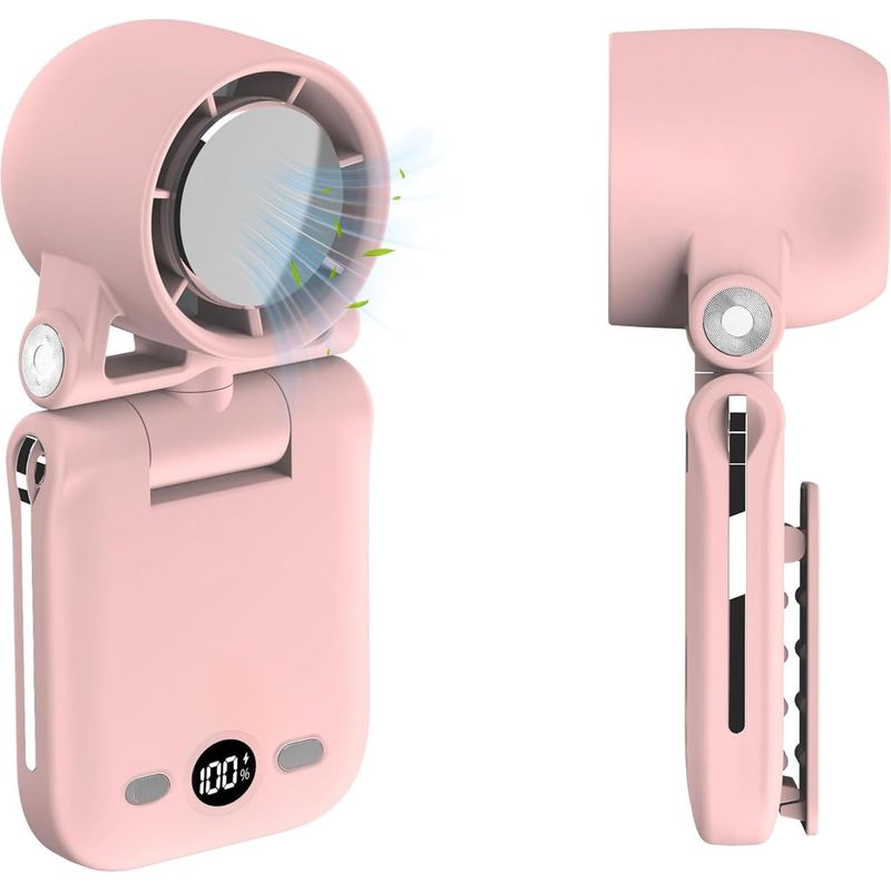 Extrem Leistungsstarker, Tragbarer Clip-ventilator – Wiederaufladbarer Mini-ventilator Mit Led-anzeige – 100 Geschwindigkeitsstufen – Verstellbarer Winkel – Multifunktionaler Mini-ventilator Für Taill