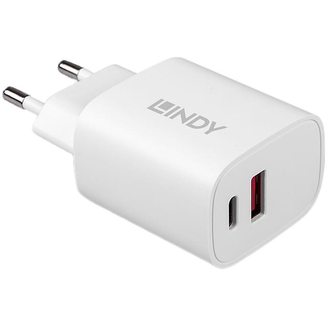 Lindy 20W USB Type A & C Charger