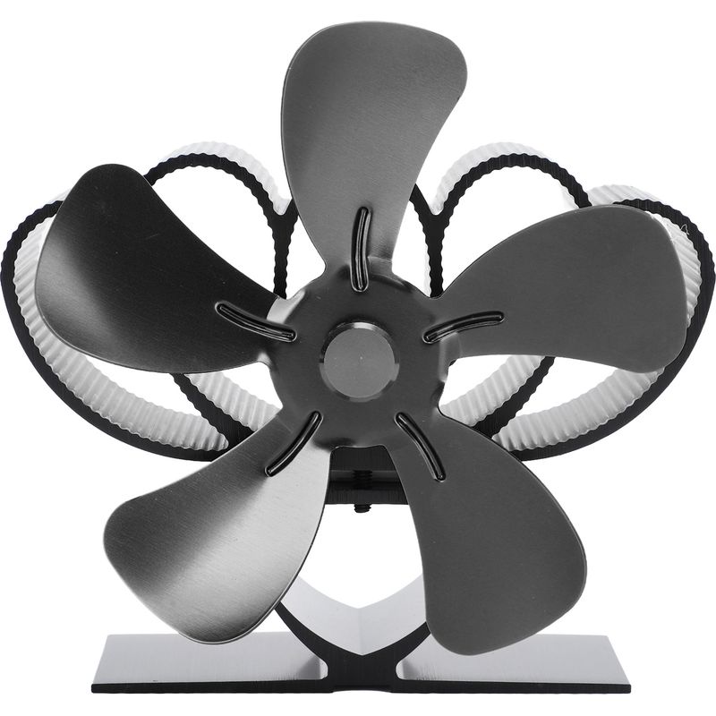 Thermischer Konvektionsventilator Für Herde – Robustes Aluminium, Leise, Für Kamin Und Camping (schwarz, 468 G)