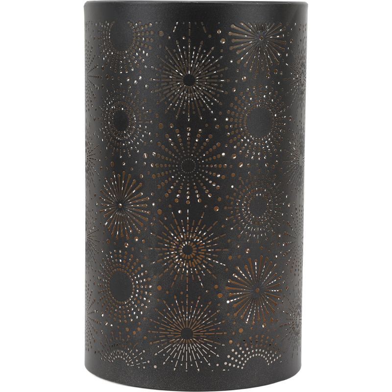 Vintage-metalllampenschirm Mit Beleuchteten Mustern – Hohleisen-design Für E27/e26-tischlampen, Warme Atmosphäre Und Einzigartige Wanddekoration (höhe 20 Cm)