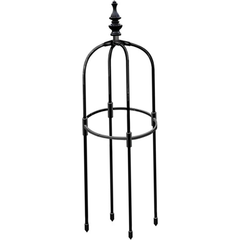 Gartenobelisk-rankgitter, 90 Cm Hohes Metall-gartenobelisk-rankgitter Für Kletterpflanzen, Rankhilfe Für Topfpflanzen Im Freien (durchmesser Des Kunststoffrings: 25 Cm)