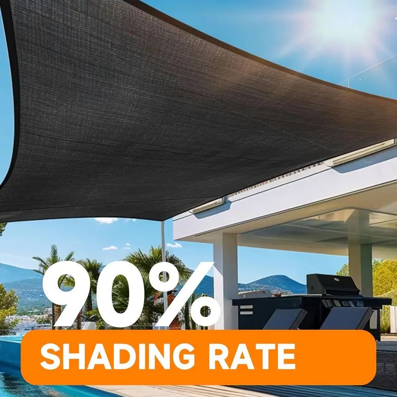 Schwarzes Schattierungsnetz Für Pergolen Im Außenbereich – Sonnenschutz Für Pools, Garagen Und Innenhöfe – Hochdichtes Und Extra Dickes Schattierungsnetz (23 M)