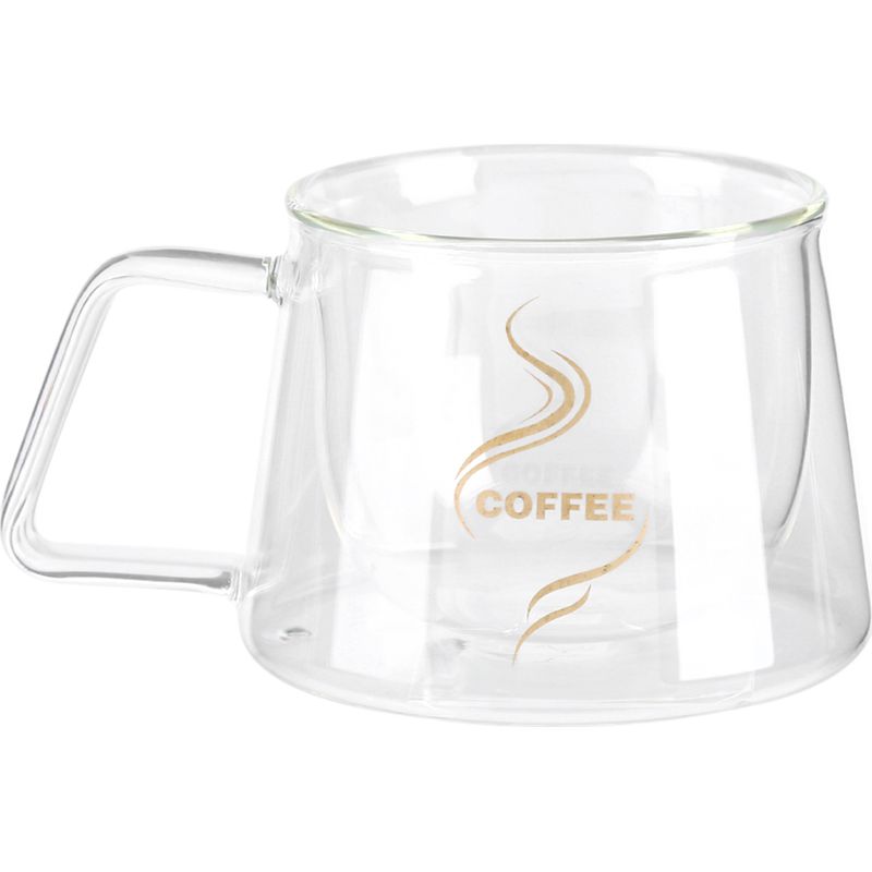 Doppelwandiger, Isolierter Becher Aus Borosilikatglas (95 X 70 Mm) – Hitzebeständig Bis 150 °c Für Kaffee, Tee, Heiße Und Kalte Getränke – 1 Becher Für Büro, Café Und Zuhause