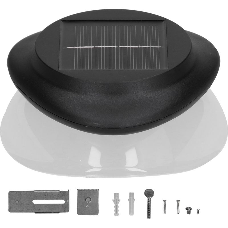 Ip55 Solar-außenleuchte Mit 9 Weißen Leds 6500k – Stehlampe Mit Bewegungsmelder Für Garten, Zaun, Hof (set)