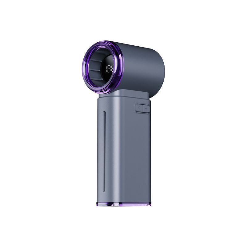 Tragbarer Ventilator Mit Turbo-nebel (13 M/s), 199 Geschwindigkeitsstufen, 16 °c Kaltem Nano-kühlnebel, Antibakteriellem Wassertank, 15 Stunden Akkulaufzeit, Digitalanzeige, Usb-c-anschluss – Weiß/gra
