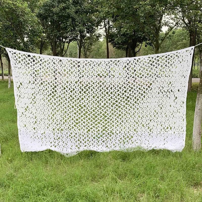 Tarn- Und Schattierungsnetz, 210d Oxford-gewebe, Schattierungsnetz Für Den Außenbereich, Weißes Militär-tarnnetz – Weiß, 3 × 4 M