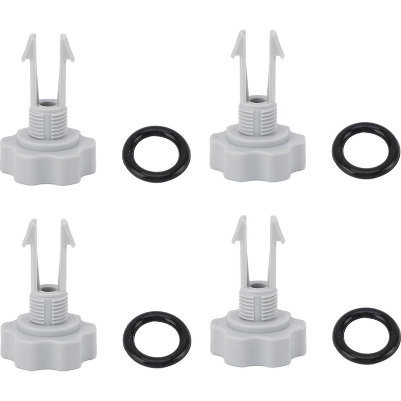 Set Mit 4 Entlüftungsventilen Und O-ringen Für Poolfilterpumpen – Kompatibel Mit Intex Modell 25002 (15 Mm)