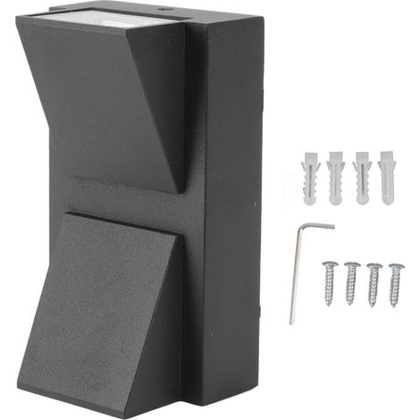 Doppelkopf-led-wandleuchte Mit Nach Oben Und Unten Gerichtetem Licht – Für Treppen, Flur Oder Außenbereich (12 W, Weiß, Aluminium, 800 Lm, Wasserdicht)