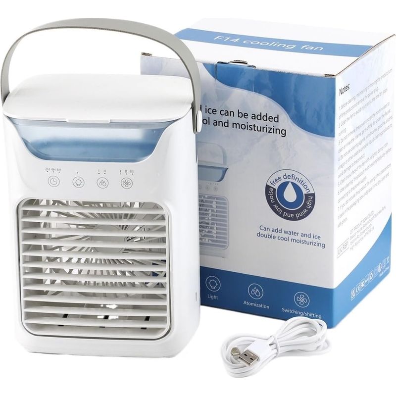 3-in-1-ventilator – Multifunktionale, Tragbare Klimaanlage Und Luftbefeuchter Für Zuhause, Ideal Für Schlafzimmer Und Büro