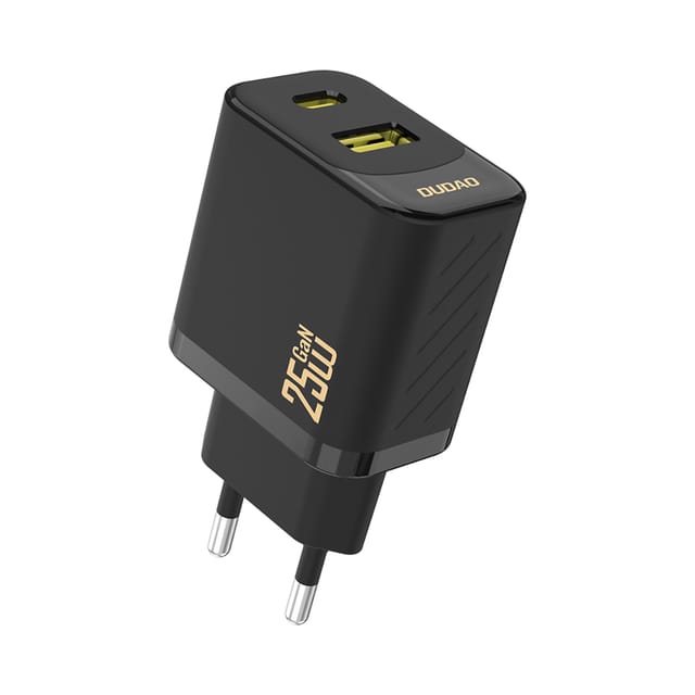 Dudao A26T GaN 25W USB-A USB-C Charger - Black
