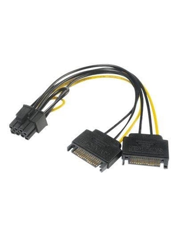 Akasa - power adapter - SATA power to 8 pin PCIe power (6+2) - 15 cm