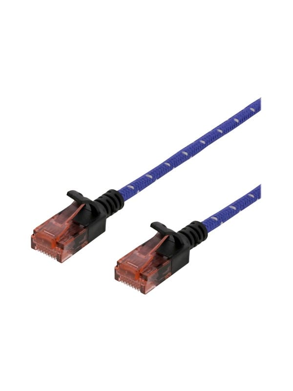 Deltaco patch cable - 1 m - white blue - Blau - 1meter