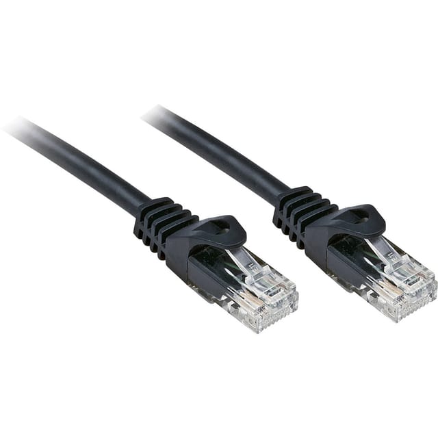 Lindy Basic patch cable - 50 cm - black - Schwarz - 0.5m