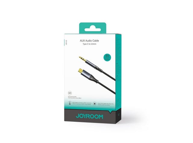 Joyroom Audio Transfer Series SY-A07 Mini Jack 3.5mm/USB-C Cable 1.2m - Black