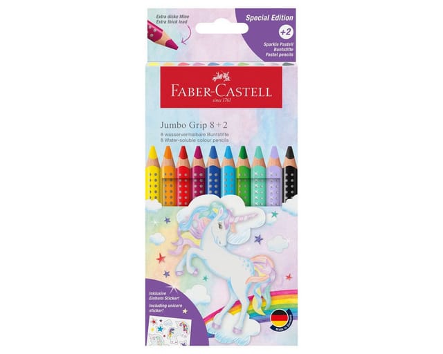 Faber-Castell Buntstift Jumbo Grip Einhorn 8+2 Karton
