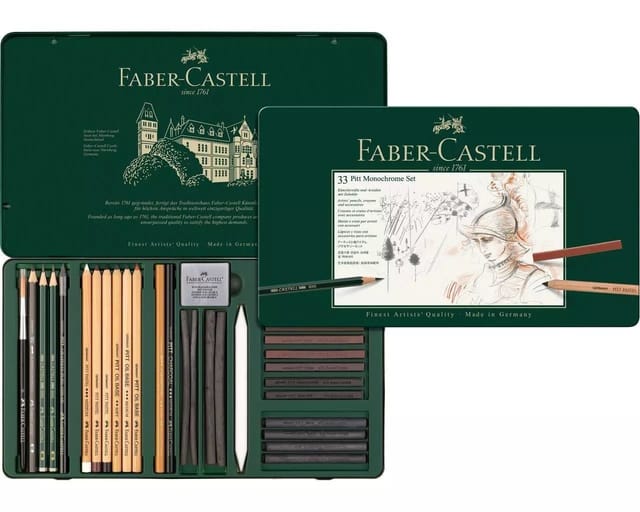 Faber-Castell Set Pitt Monochrome groß Metalletui