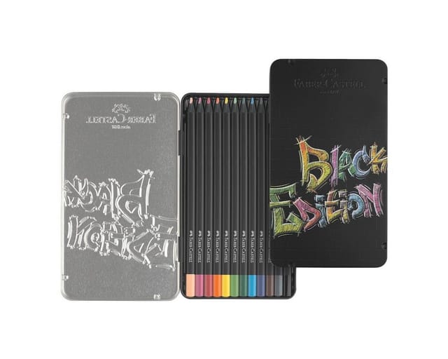 Faber-Castell Buntstifte Black Edition 12er Metalletui