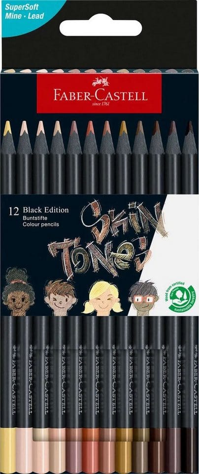 Faber-Castell Buntstifte Black Edition Skin Tones 12er
