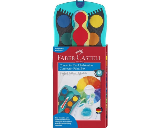 Faber-Castell Farbkasten Connector 12 Farben türkis