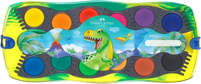 Faber-Castell Farbkasten Connector 12 Dino Deckweiß