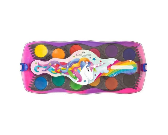 Faber-Castell Farbkasten Connector 12 Einhorn Deckweiß