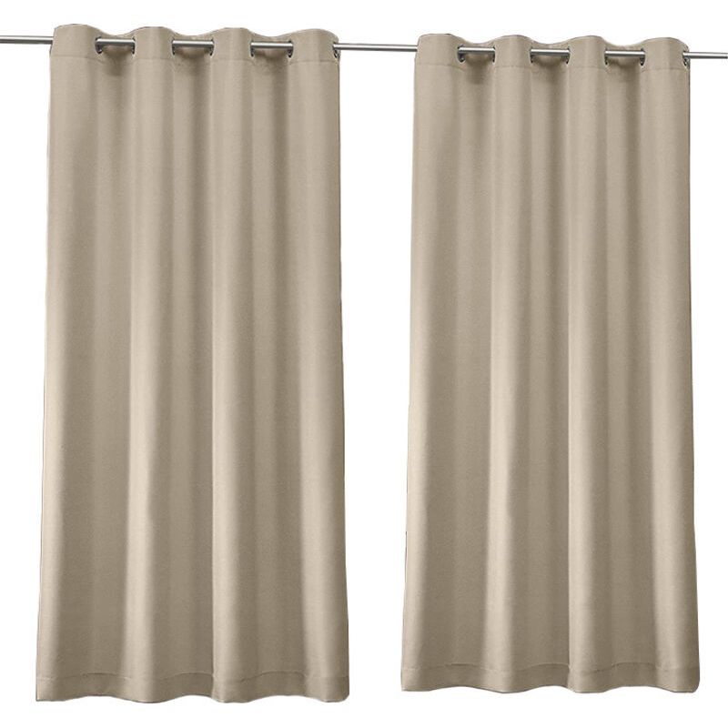 Wasserdichter, Isolierender, Winddichter Und Sonnenbeständiger Outdoor-vorhang, Hellgelb, 132 × 160 Cm
