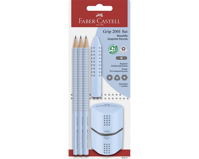 Faber-Castell Set Grip 2001 sky blue BK